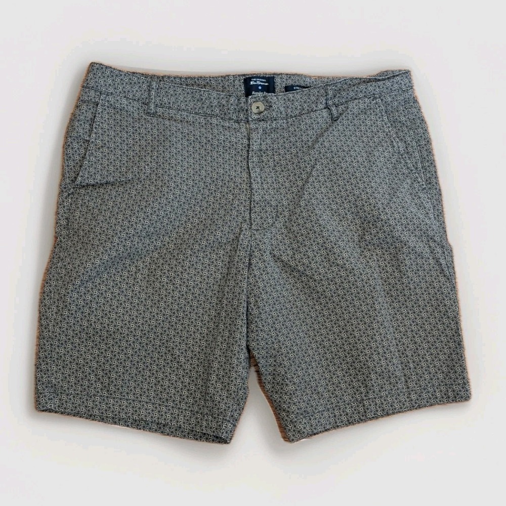 Y2K Mod Geometric Golfcore Ben Sherman Stretch Fit Shorts 36W Preppy Dadcore